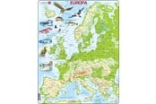 Puslespill - Larsen Puzzles Puzzle Europe Physical Standing - 87 pieces Maxi (36.5x28.5 cm) Gulv - K70