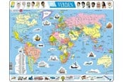 Puslespill - Larsen Puzzles Puzzle World Politics - 107 pieces Maxi (36.5x28.5 cm) Gulv - K1