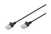 Nettverkskabel - DIGITUS patch cable - black - Svart - DK-1618-005S-BL