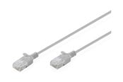 Nettverkskabel - DIGITUS patch cable - grey - Grå - DK-1618-015S