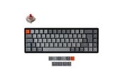 Tastatur - Keychron K6 RGB Aluminium Wireless Hot Swap Gateron Red - Gamingtastatur - Uten numpad - Nordisk - Svart - K6-Q1-BO