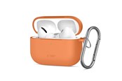 Mobil - Deksel og etui - Tech-Protect  Silicone Hook Case for AirPods Pro - Orange - 5906302334391