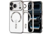 Mobil - Deksel og etui - Tech-Protect MagFlex MagSafe Case for iPhone 17 Pro Max - Clear Silver - 5906302334605