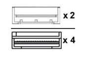 Nettverkskabel - Lenovo 800GBase-CU direct attach splitter cable - 1.5 m - 1m - 4X97A81833