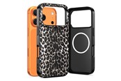 Mobil - Deksel og etui - Tech-Protect Lamano MagSafe Case for iPhone 17 Pro Max - Black & Brown - 5906302335343