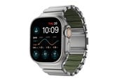 Smartklokke - Tilbehør - Nomad Stratos Band Natural Titanium Forest Green FKM - Apple Watch 45/46/49mm - NM009568858