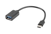 USB - Lanberg - USB-C adapter - USB-C to USB - 15 cm - AD-OTG-UC-01