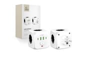Mobil - Adaptere og ladere - Tech-Protect  PCL3x4 power strip 2x USB-A 2x USB-C 3x AC Type Schuko - white - 5906302372096