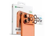 Mobil - Beskyttelsesglass - AmazingThing AR Sapphire Camera Lens Glass for iPhone 17 Pro / Pro Max - with Orange Frame - IP17SCAM3OGLA