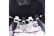 Babyleker - Akuku Pushchair rattle black/white BEARS - A0468