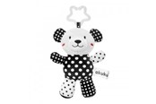Babyleker - Akuku Plush hanging toy black/white BEAR - A0470