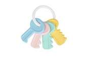 Babyleker - Akuku Baby rattle / KEYS BRIGHT - A0680