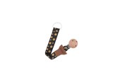 Babyutstyr - Akuku The soother band with clip GOLDEN STARS - A0585