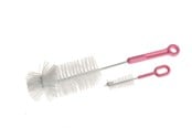 Babyutstyr - Akuku Bottles cups and teats brush set PINK - A0571