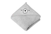 Babyutstyr - Akuku Baby hooded towel 100x100 cm / grey - A0662