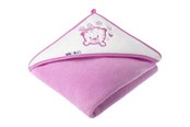 Babyutstyr - Akuku Baby hooded towel 100 x 100 cm PINK/TIGER - A1253
