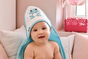 Babyutstyr - Akuku Baby hooded towel 100 x 100 cm FROG - A1256