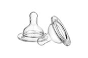 Babyutstyr - Akuku Silicone teats for wide neck bottle (2pcs) 3m+ - A0120