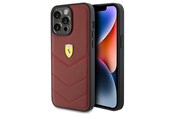 Mobil - Deksel og etui - Ferrari Leather Stitched Lines case for iPhone 15 Pro Max - Red - 3666339181178