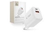 Mobil - Adaptere og ladere - Tech-Protect NCA45W-GAN AC Charger 2-Ports USB-C / USB-A 45W - White - 5906302335985