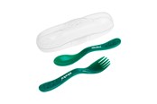 Babyutstyr - Akuku Cutlery set in case dark green - A0074