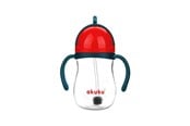 Babyutstyr - Akuku Non-spill cup with weighted straw BLUE/RED - A0164