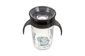 Babyutstyr - Akuku Non-spill cup 360° 240 ml with dual handle black - A0671