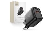 Mobil - Adaptere og ladere - Tech-Protect NCA45W-GAN AC Charger 2-Ports USB-C / USB-A 45W - Black - 5906302335992