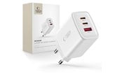 Mobil - Adaptere og ladere - Tech-Protect NCA65W-GAN AC Charger 3-Ports 65W - White - 5906302336074