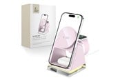 Mobil - Adaptere og ladere - Tech-Protect QI15W-A43 3in1 MagSafe Inductive Charger - Pink - 5906302380190