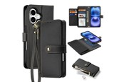 Mobil - Deksel og etui - Dux Ducis Lava Leather Case for iPhone 16 - Black - 6934913004906
