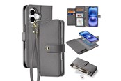 Mobil - Deksel og etui - Dux Ducis Lava Leather Case for iPhone 16 - Grey - 6934913004913
