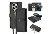 Mobil - Deksel og etui - Dux Ducis Lava Leather Case for iPhone 16 Pro Max - Black - 6934913004999
