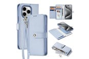 Mobil - Deksel og etui - Dux Ducis Lava Leather Case for iPhone 15 Pro - Blue - 6971824163179