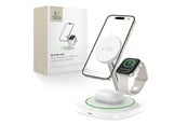 Mobil - Adaptere og ladere - Tech-Protect QI15W-A46 3in1 Magnetic MagSafe Inductive Charger - White - 5906302361007