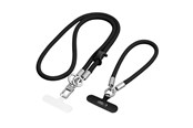 Mobil - Andre tilbehør - Tech-Protect C10S Rope Phone Lanyard - Black-Titanium - 5906302340088
