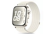 Smartklokke - Tilbehør - Tech-Protect Nylon Strap an Huawei Watch Fit 3 / 4 / 4 Pro / 5 / 5 Pro - White - 5906302323661