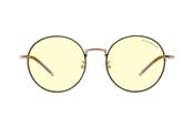 Spillbriller - Gunnar Ellipse - for computer - frame: black / gold - lens: amber - ELL-10901