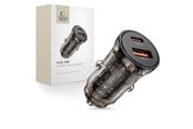 Mobil - Adaptere og ladere - Tech-Protect CC01 Car Charger 45W 2-Ports USB-A / USB-C - Black - 5906302361298