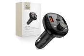 Mobil - Adaptere og ladere - Tech-Protect CC06 3-Port PD72W Car Charger with Transmitter - Black - 5906302361786