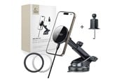 Mobil - Adaptere og ladere - Tech-Protect mm15W-V10 Magnetic MagSafe Car Mount for Cockpit / Windshield / Air Vent - Black - 5906302362417