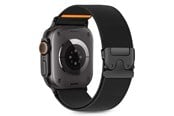 Smartklokke - Tilbehør - Tech-Protect Nylon Clasp Strap for Apple Watch 44 / 45 / 46 / 49 mm - Black - 5906302363018