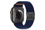 Smartklokke - Tilbehør - Tech-Protect Nylon Clasp Strap for Apple Watch 44 / 45 / 46 / 49 mm - Navy Blue - 5906302363032