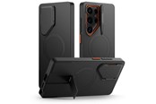 Mobil - Deksel og etui - Tech-Protect Kevlar Aura MagSafe Case for Samsung Galaxy S25 Ultra - Black and Orange - 5906302363261
