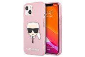 Mobil - Deksel og etui - Karl Lagerfeld Glitter Karl's Head Case for iPhone 13 mini - Pink - 3666339027537