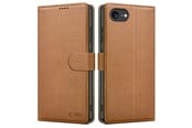 Mobil - Deksel og etui - Tech-Protect Wallet Case for iPhone 16e / 17e - Brown - 5906302363339
