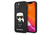 Mobil - Deksel og etui - Karl Lagerfeld Saffiano Ikonik Karl's Patch Case for iPhone 13 mini - Black - 3666339028176