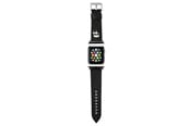 Smartklokke - Tilbehør - Karl Lagerfeld Ikonik Saffiano Karl Heads Strap for Apple Watch (38 / 40 / 41 mm) - Black - 3666339033712