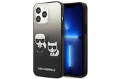 Mobil - Deksel og etui - Karl Lagerfeld Gradient Ikonik Karl&Choupette Case for iPhone 13 Pro / iPhone 13 - Black - 3666339049263
