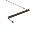 USB - Xtrfy Cable USB-C to USB-A w. connector Coiled Braided Retro Brown - 6:27-CA-USBC-CON-USBA-CO-BR-BROWN